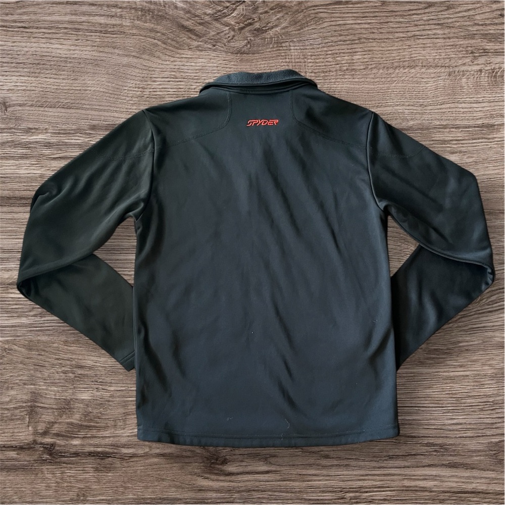 SPYDER Black Fleece Lined Pullover 1/4 Zip Mens Size S - Picture 3 of 7